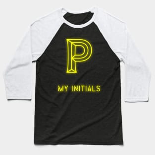 Letter P Letter Art Baseball T-Shirt